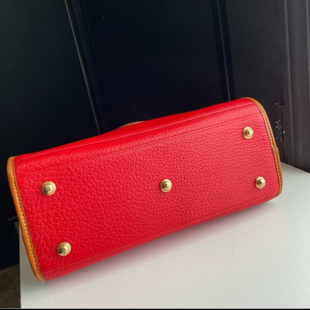 Dooney & Bourke Red Leather Buckle satchel Bag - Picture 7 of 15